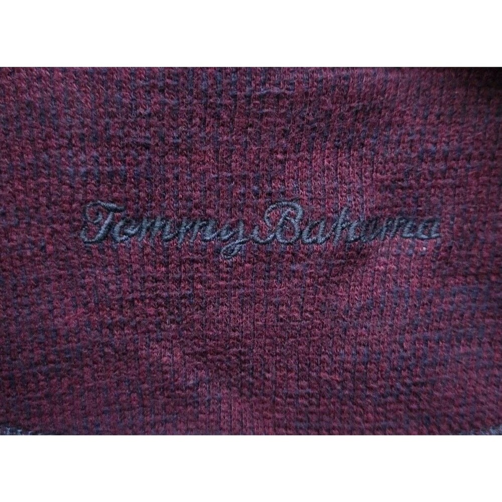 Tommy Bahama Men's Size Large L Pullover Sweater Quarter Zip Fleece Blue - Picture 3 of 8